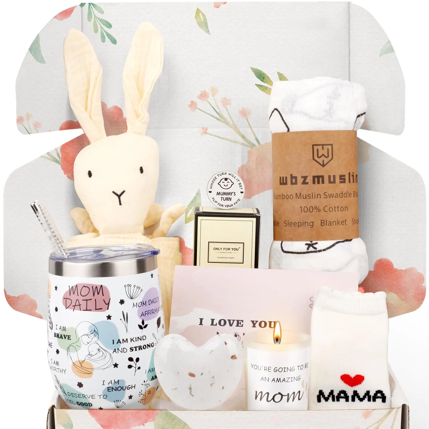 New Mom Care Gift Basket – Baby Shower & Postpartum Relaxation Set